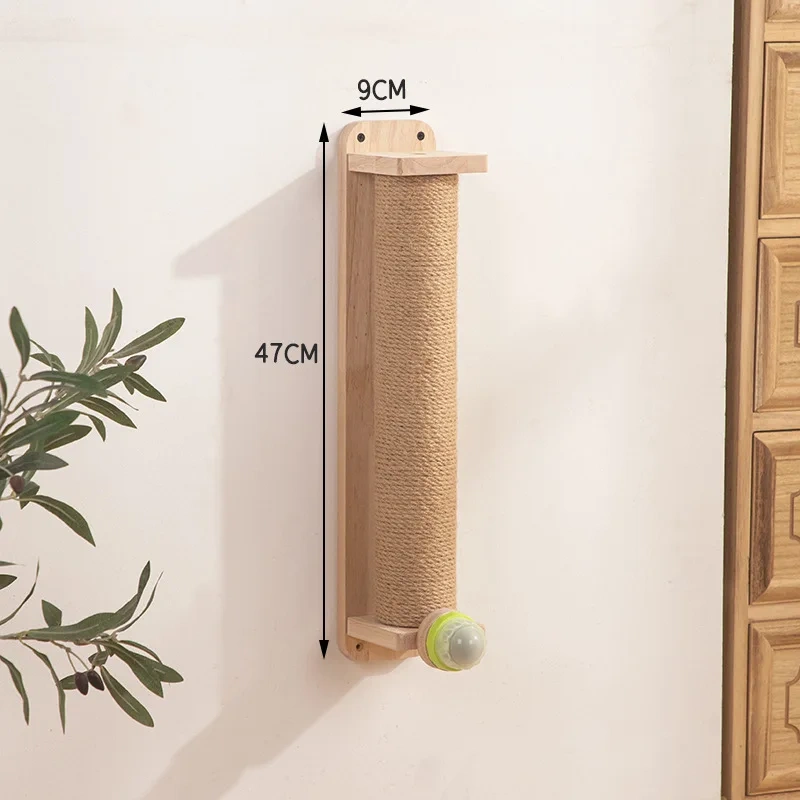 Cat Scratching Board Wooden Toy Cat Claw Hand Wrap Sisal Rope Cat Climbing Frame Durable Cat Scratching Post Pet Supplies