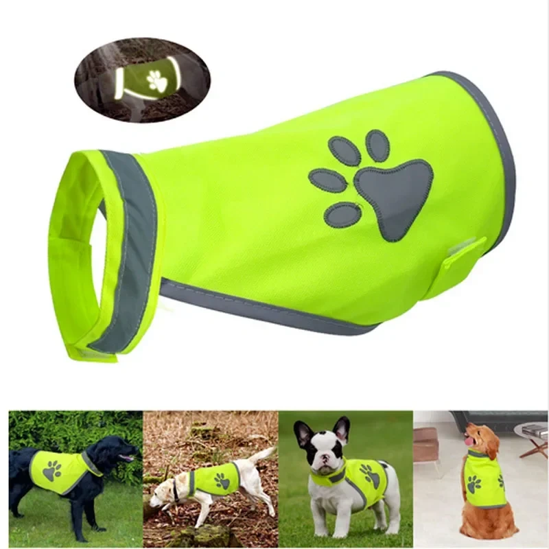 Reflective Pet Vest Cooling Vest For Cat High Visibility Breathable Dog Anxiety Vest Outdoor Walking Fluorescent Dog Life Jacket