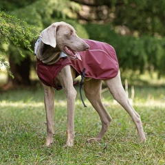 Dog Raincoat for Medium Large Dog Soft PU Dog Rain Jacket Reflective Adjustable Hooded Pet Waterproof Outfit for Greyhound Husky