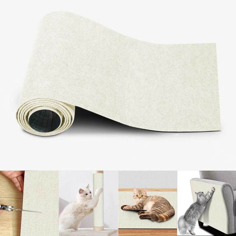 Self-Adhesive Carpet Cats Scratch Board Wall Anti Cat Scratch Sofa Diy Cats Scratch Board Sofa Protection Paws Sharpen Trimmable