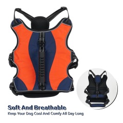 Reflective Dog Harness Vest Dog Tactical Harness With Handle Adjustable And Breathable Dog Vest For Large Dog Vest Pet Dog Leash