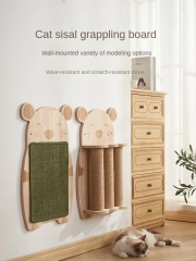 Cat Scratching Board Wooden Toy Cat Claw Hand Wrap Sisal Rope Cat Climbing Frame Durable Cat Scratching Post Pet Supplies