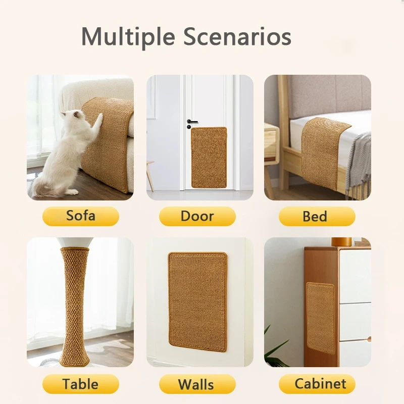 Cat Climbing Mat With Self-Adhesive Backing Wear-Resistant Cat Scratch Sofa Tape Cats Scratch Board Scratching Post Pet Supplies