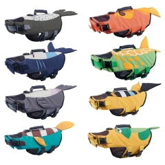 Dog Life Jacket Reflective Adjustable Summer Pet Dog Swimwear Safety Vest Enhanced Buoyancy Pet Life Jacket for Small Large Dogs