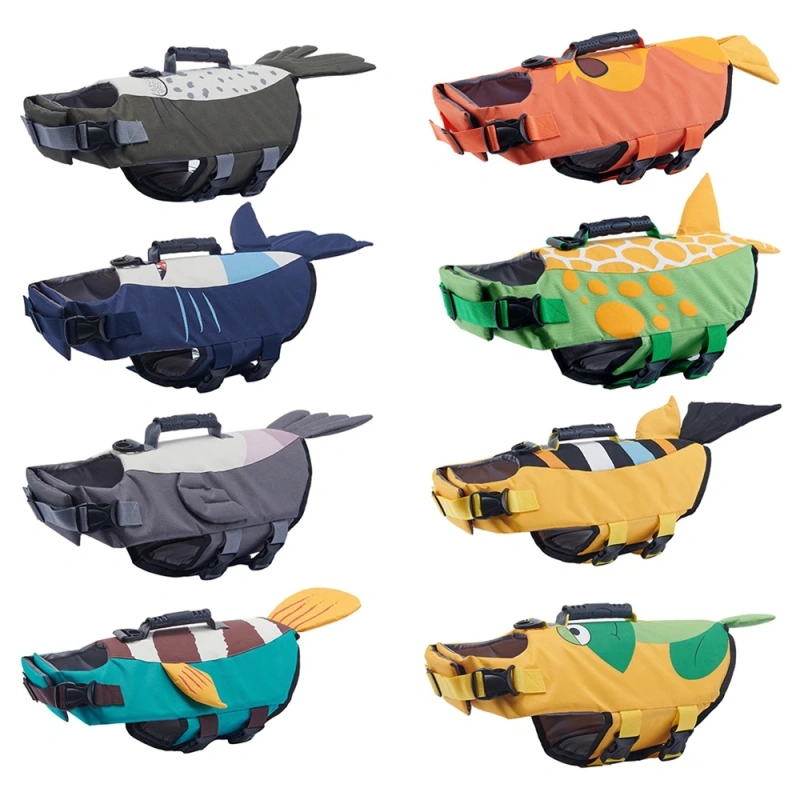 Dog Life Jacket Reflective Adjustable Summer Pet Dog Swimwear Safety Vest Enhanced Buoyancy Pet Life Jacket for Small Large Dogs
