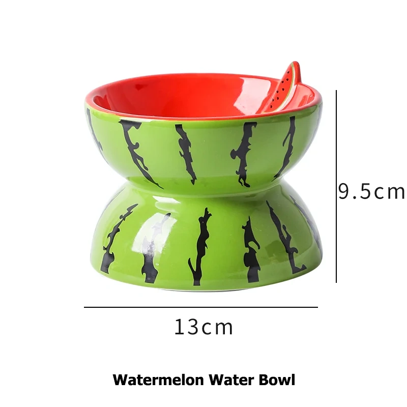 LONMOE Cute Fruit Shape Cat Bowl High Quality Ceramics Cat Bowl Pet Supplies Cat Food And Water Feeder Pet Accessories