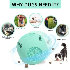 Pet Dog Toy Leaking Food Interactive Ball Toy Bite Resistant Dog Teeth Cleaning Slow Food Toys Funny Puppy Training Puzzle Toy