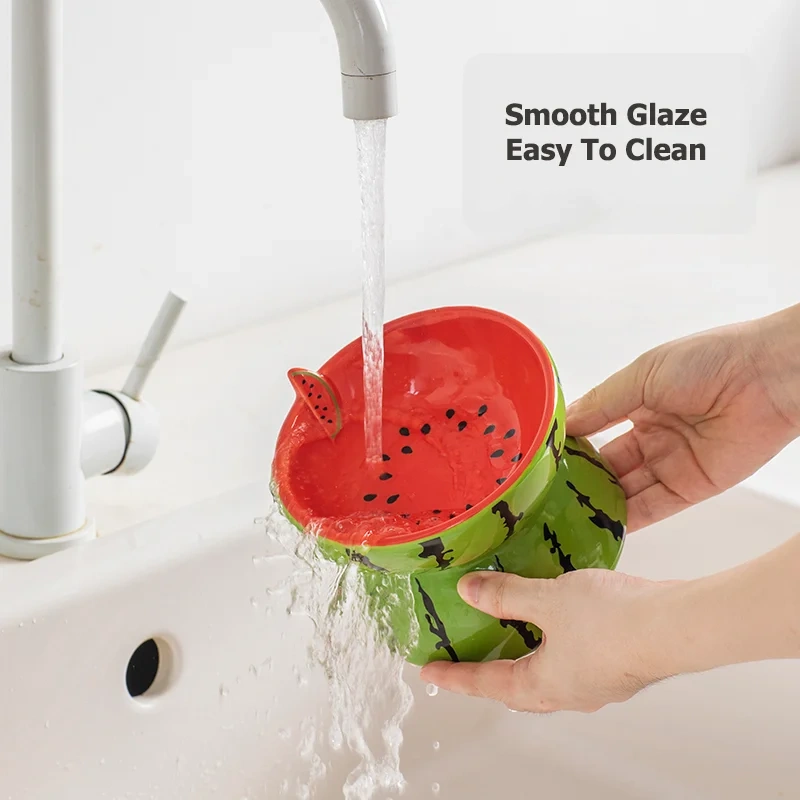 LONMOE Cute Fruit Shape Cat Bowl High Quality Ceramics Cat Bowl Pet Supplies Cat Food And Water Feeder Pet Accessories