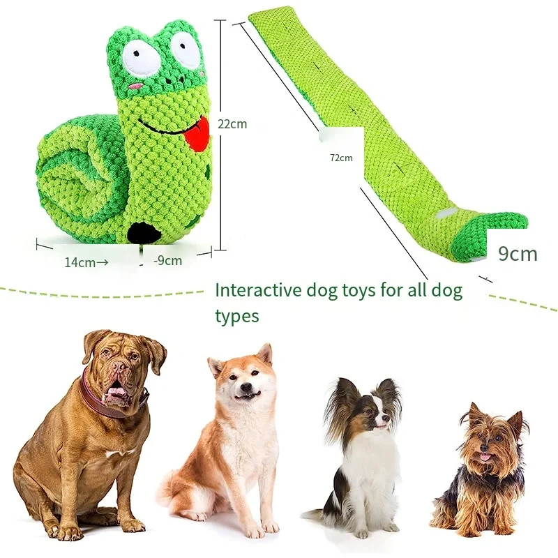 Dog Puzzle Toy Plush Sound Toys Foldable Snail Sniffing Interactive Squeak Food Molar Dog Pet Toy Supplies for Foraging Training