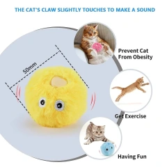 Smart Interactive Catnip Ball | Plush Electric Toy with Sound & Squeak | Ultimate Fun & Training for Kittens
