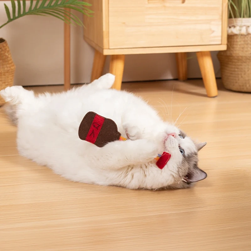 Catnip cat Toys Teeth Sharpening Anti-bite Spring Plush Catnip Toys Kitten Interactive Chew Toys Pet Supplies