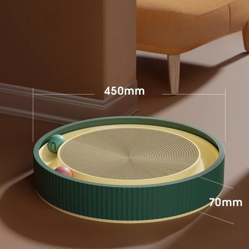 Round Cat Scratching Board Anti Cat Scratcher with Ball Pet Cat Toys Funny Sharpen Nails Scraper Can Replace Nest For Cats