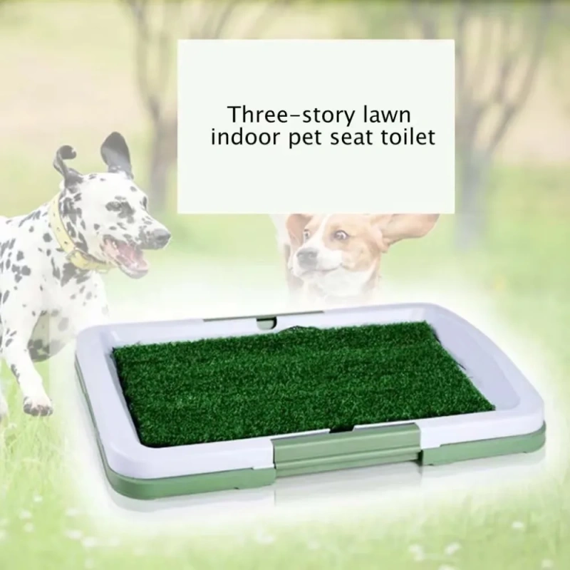 47x34cm Pet Dog Grass Patch Toilet Puppy Potty Trainer Indoor Training Tray Small dog Toilets Three Layers