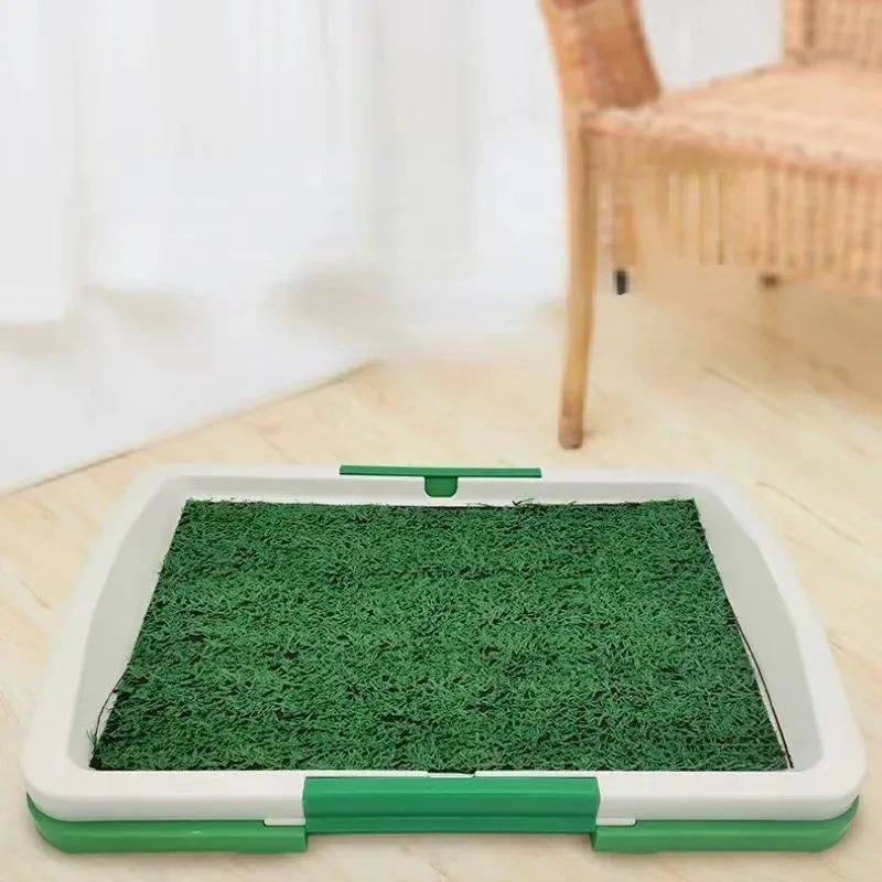 47x34cm Pet Dog Grass Patch Toilet Puppy Potty Trainer Indoor Training Tray Small dog Toilets Three Layers