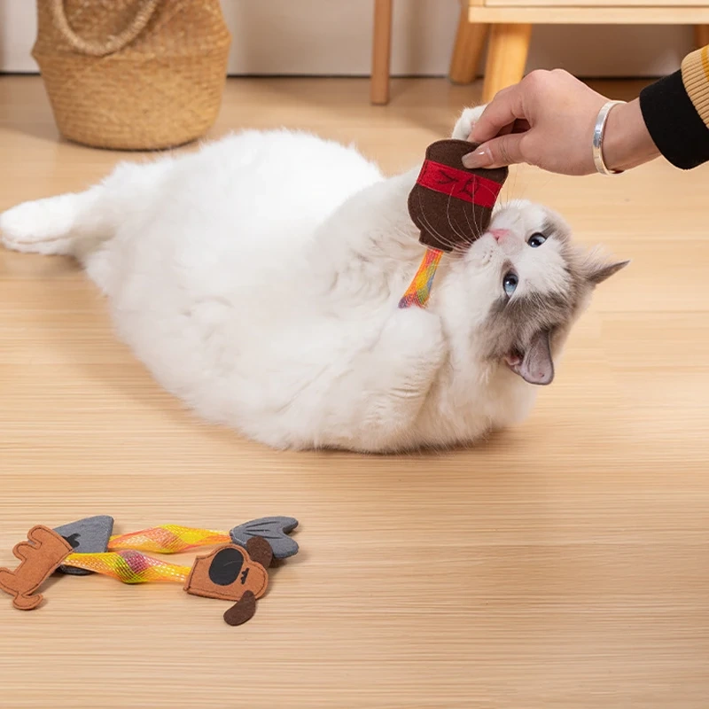 Catnip cat Toys Teeth Sharpening Anti-bite Spring Plush Catnip Toys Kitten Interactive Chew Toys Pet Supplies