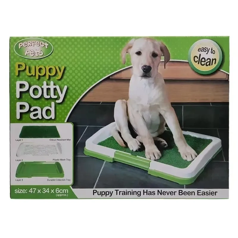 47x34cm Pet Dog Grass Patch Toilet Puppy Potty Trainer Indoor Training Tray Small dog Toilets Three Layers