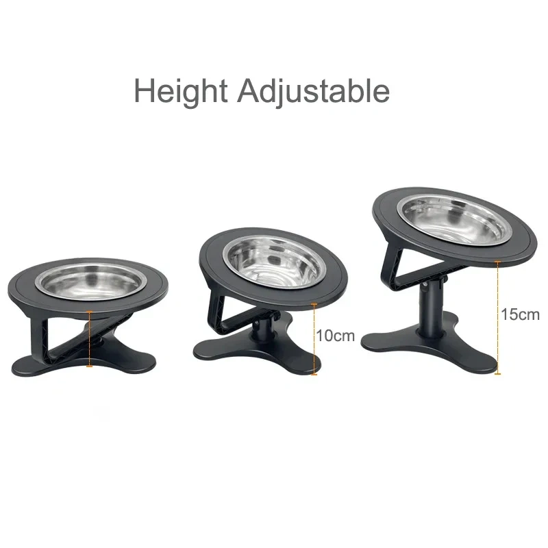 Elevated Slow Feeder Dog Bowls Raised Dog Bowl Feeder Adjustable Dog Food Water Bowls For Medium Small Puppies Pets Cats