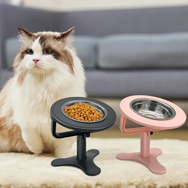 Elevated Slow Feeder Dog Bowls Raised Dog Bowl Feeder Adjustable Dog Food Water Bowls For Medium Small Puppies Pets Cats