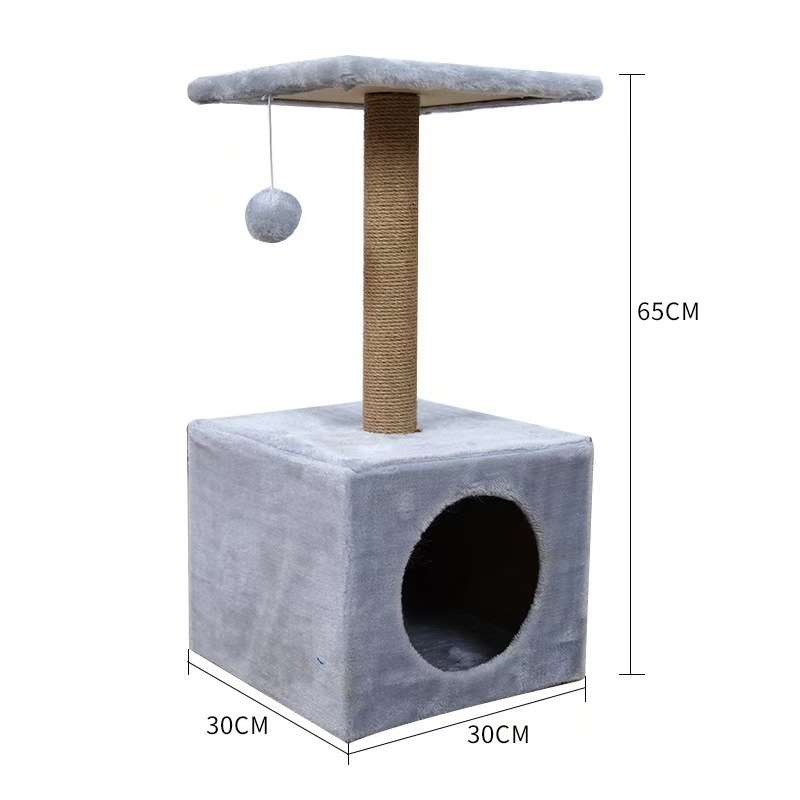 Wholesale Design Modern Castle Climb Scratch Scratcher Condo Wood Cat Furniture Tower Pet Cat Tree