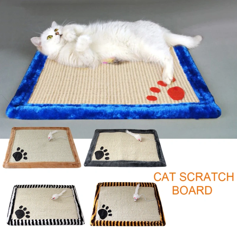 Cat Kitten Scratch Board Pad Sisal Toy Sofa Furniture Protector Cat Claw Care Product Cats Scratcher Paw Pad With Invisible Nail