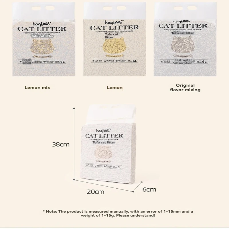 Original plant tofu cat litter 6L green tea mixed plant cat litter fast clumping pet supplies