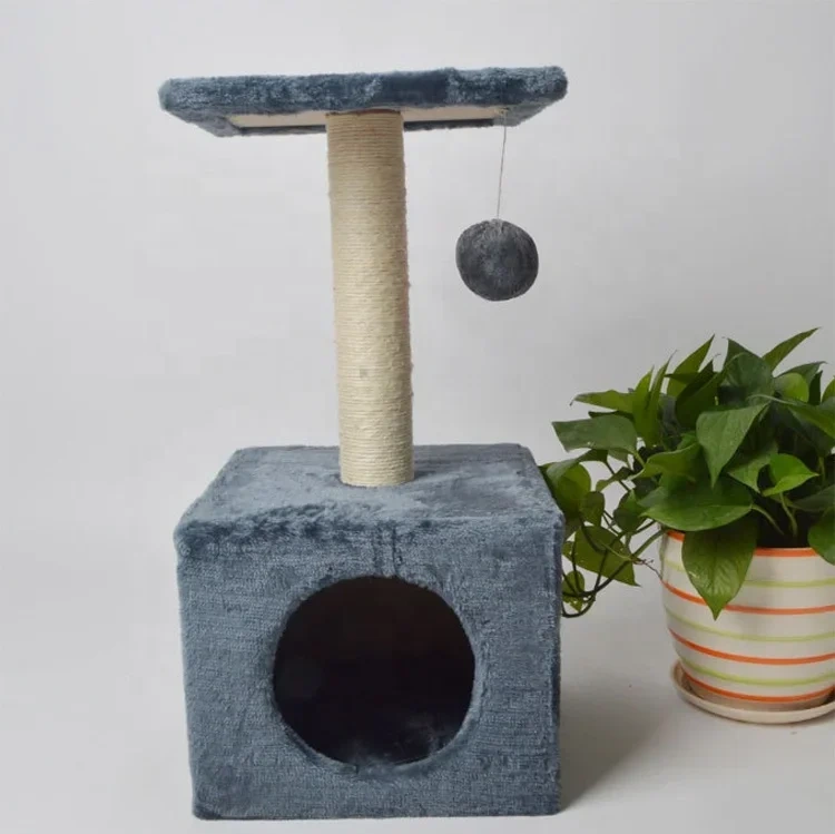 Wholesale Design Modern Castle Climb Scratch Scratcher Condo Wood Cat Furniture Tower Pet Cat Tree