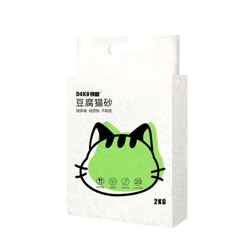 Tofu Cat Litter Odor Control Low dust Compact Clumping Tofu Bentonite Mixed Cat Litter Easy Clean