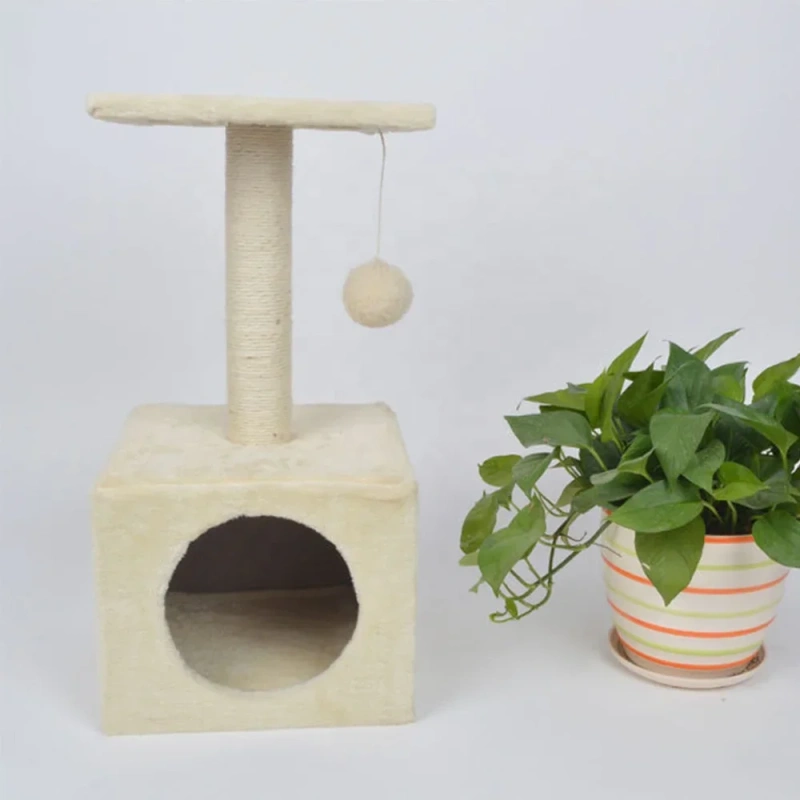 Wholesale Design Modern Castle Climb Scratch Scratcher Condo Wood Cat Furniture Tower Pet Cat Tree