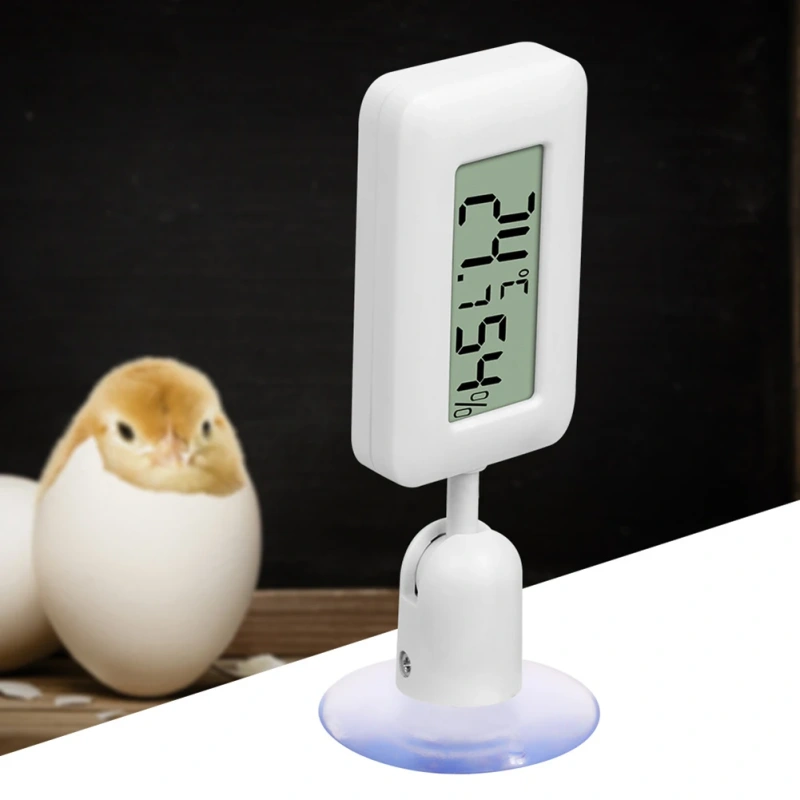 Mini Digital Reptile Thermometer 360 Degree Rotating Luminous Suction Cup Hygrometer For Lizards Snakes Spiders Accessories