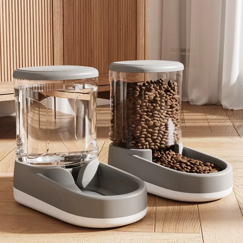 Automatic Feeder Cat Dog Food Bowl with Water Fountain Pet Large Food Storage Dispenser Container Puppy Pet Kitten Accessories