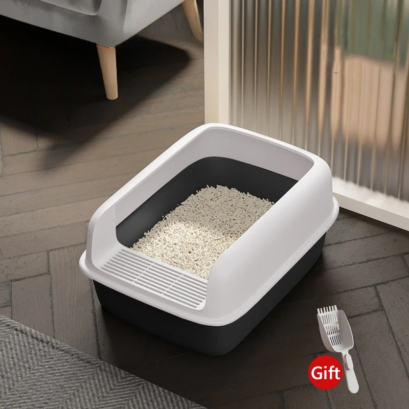 Kitty Litter Box Small Size Pet Sandbox for Cat Anti-Splash Cats Toilet Pet Sandbox Kitten Tray Bedpan Cleaning Cat Supplies