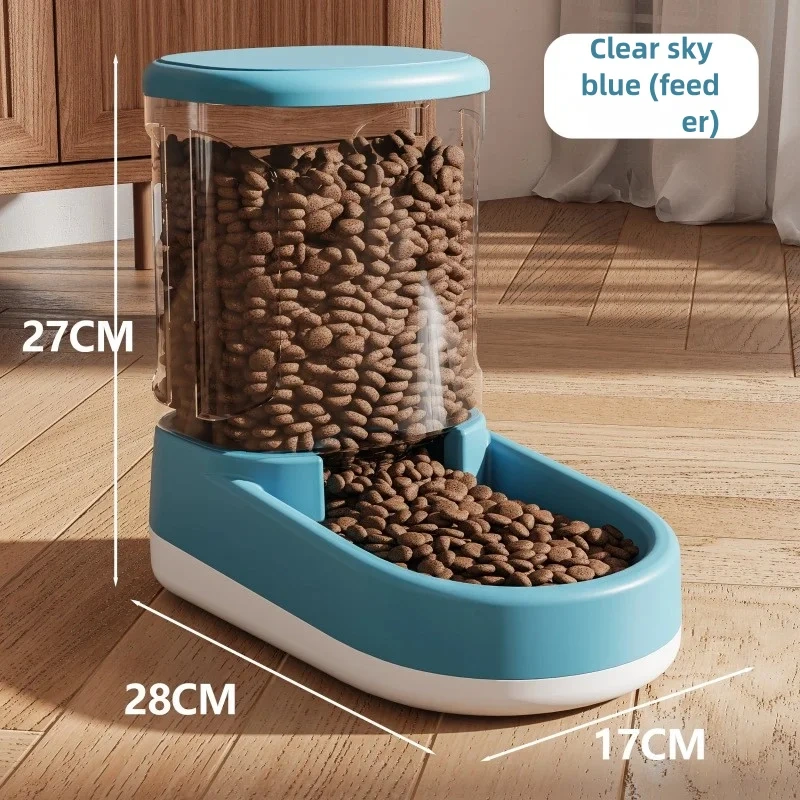Automatic Feeder Cat Dog Food Bowl with Water Fountain Pet Large Food Storage Dispenser Container Puppy Pet Kitten Accessories