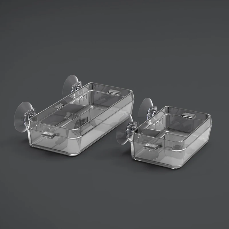 CAWAYI KENNEL Pet Reptile Transparent Feeder Anti-escape Food Bowl Worm Live Container With Strong Suction Cups Pet Supplies