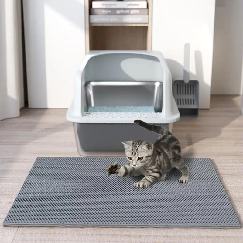 Stainless Steel Cat Litter Box Oversized Semi-enclosed Easy To Clean Thickened Integrated Cat Litter Scoop