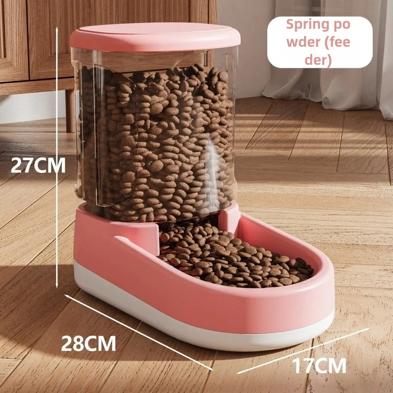 Automatic Feeder Cat Dog Food Bowl with Water Fountain Pet Large Food Storage Dispenser Container Puppy Pet Kitten Accessories