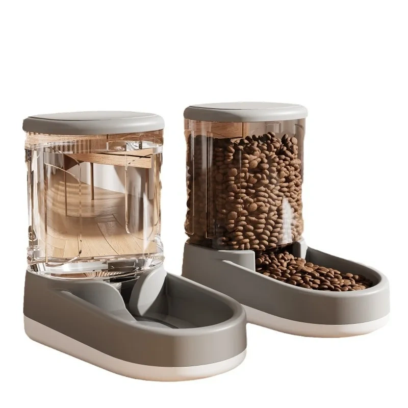 Automatic Feeder Cat Dog Food Bowl with Water Fountain Pet Large Food Storage Dispenser Container Puppy Pet Kitten Accessories