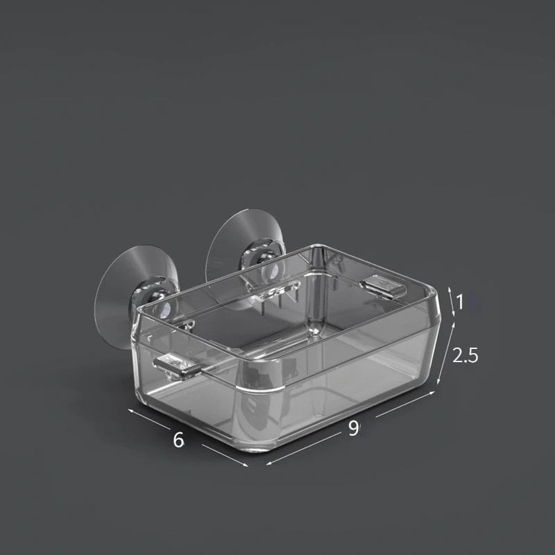 CAWAYI KENNEL Pet Reptile Transparent Feeder Anti-escape Food Bowl Worm Live Container With Strong Suction Cups Pet Supplies