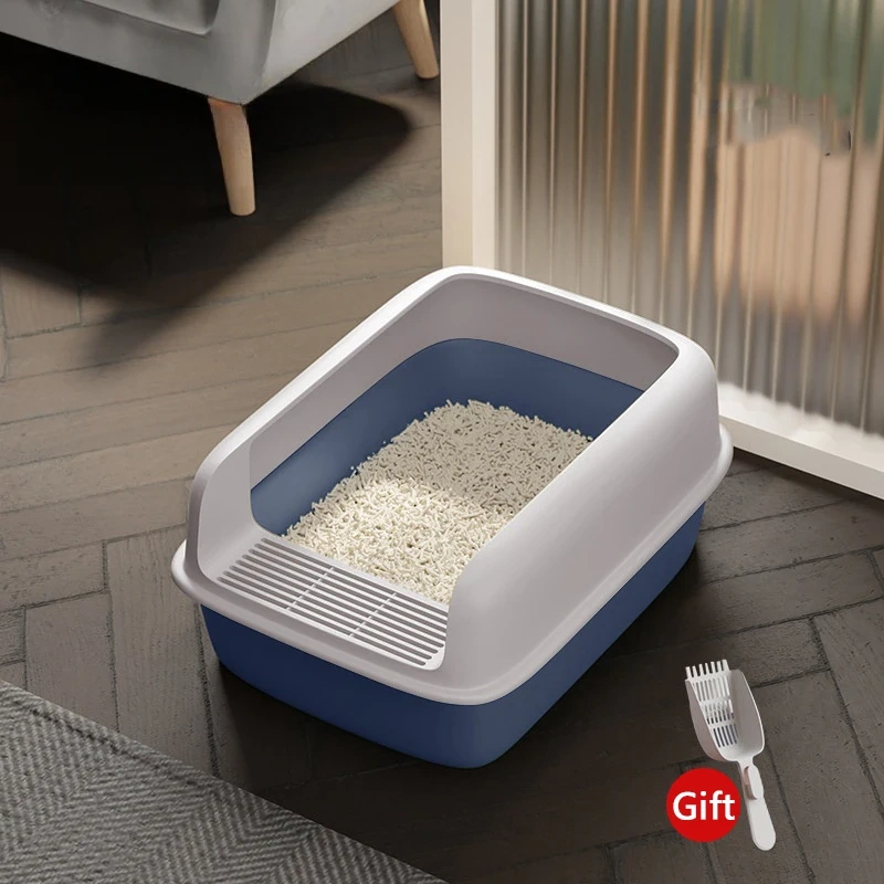 Kitty Litter Box Small Size Pet Sandbox for Cat Anti-Splash Cats Toilet Pet Sandbox Kitten Tray Bedpan Cleaning Cat Supplies