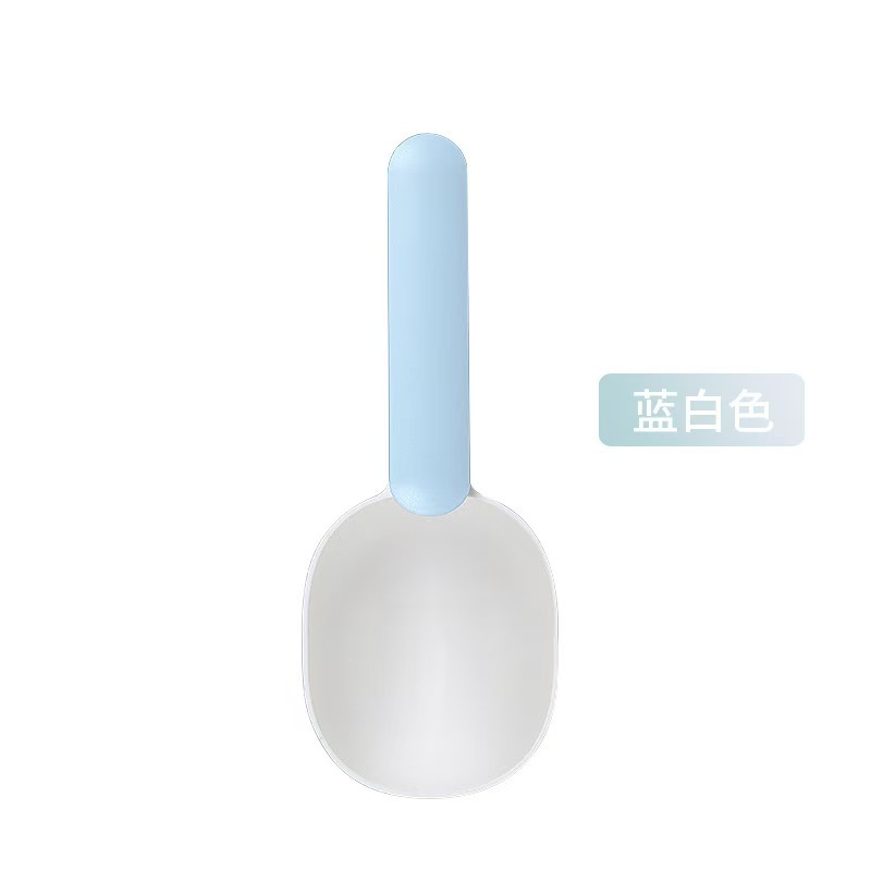 Dog Food Scoop Multifunctional Pet Feeding Spoon with Sealing Clip Grade Plastic Cat Food Dedicated Measuring Spoon