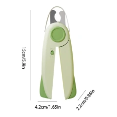 Led Light Pet Nail Trimmer Lighted Dog Nail Trimmers File Sharpening Pet Dog Nail Grinder Trimmers Transparent Baffle Return