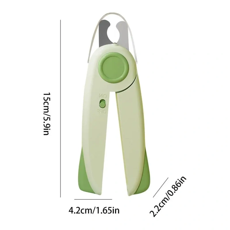 Led Light Pet Nail Trimmer Lighted Dog Nail Trimmers File Sharpening Pet Dog Nail Grinder Trimmers Transparent Baffle Return