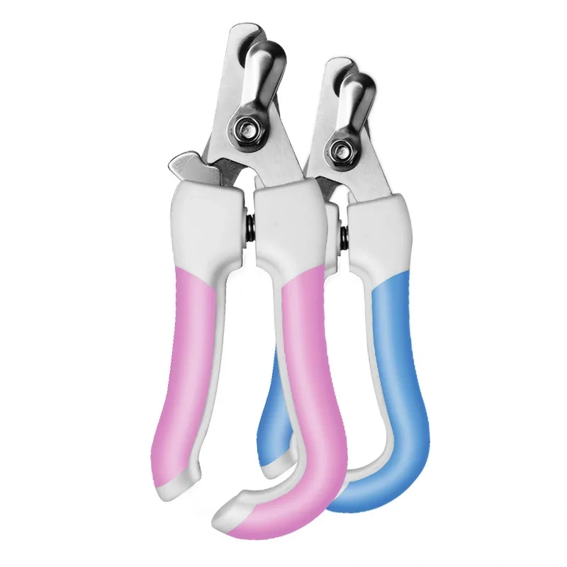 Two-color Pet Nail Clippers Stainless Steel Dog Cat Professional Labor-Saving Nail Clippers Convenient Beauty Cleaning Supplies