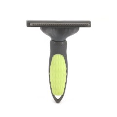 Planet Pet Grooming Brush - Double Sided Shedding and Dematting Undercoat Rake Comb for Dogs and Cats,Extra Wide, Blue