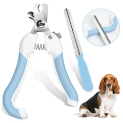 Two-color Pet Nail Clippers Stainless Steel Dog Cat Professional Labor-Saving Nail Clippers Convenient Beauty Cleaning Supplies