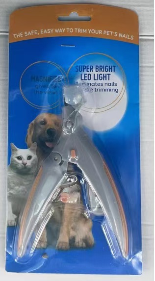 Pet Nail Clipper with LED Light Dog Cat Special Nail Clipper Multifunction Nail Trimmer Pet Cleaning Grooming Supplies