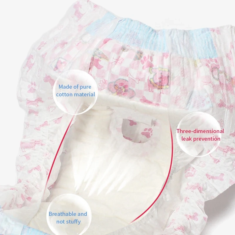 Dog diapers Male dog pants DONO'S DIARY Female Dog Changing color menstrual towel Pet diaper 10-piece pack