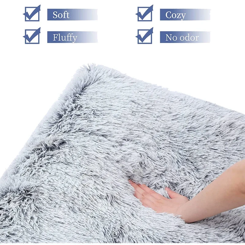 Plush Rectangle Pet Nest Cotton Deep Sleep Dog Sofa Bed Pet Supplies Fluffy Super Soft Winter Warm Dog Beds Sleeping Cushion