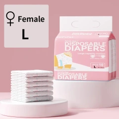 10Pcs Disposable Pet Diapers for Males Females Dogs Absorbent Doggy Disposable Underwear Physiological Pants for Dogs Puppy