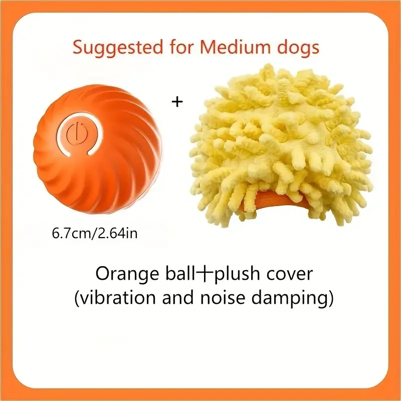 2024 Kitten & Dog Training Pet Interactive Toy Automatic Rolling Smart Electric Toy Ball TPR Material for Indoor Play