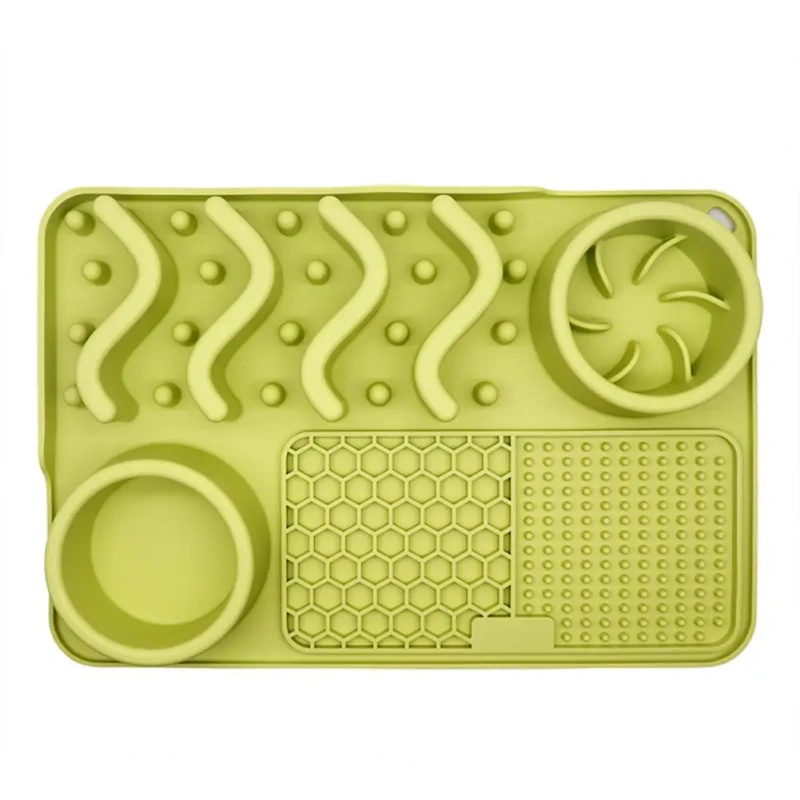 Slow Feeder Upgraded 3 in 1 Dog Bowls Dog Licking Mat With Suction Cups For Anxiety Relief Perfect For Pet Food Yogurt BPA Free